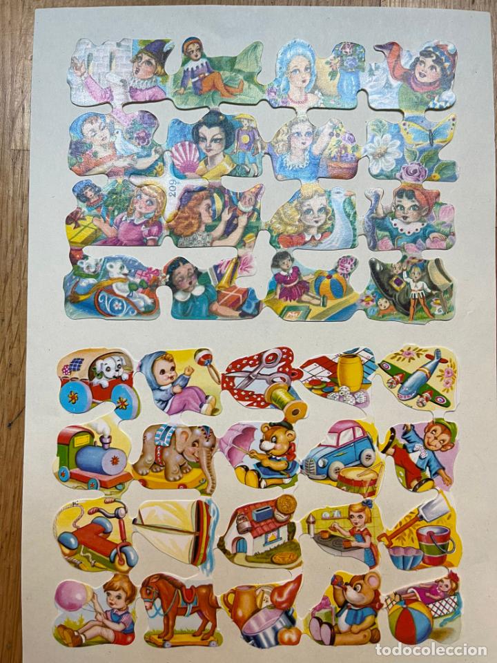 Coleccionismo cromos troquelados antiguos: 2 LAMINAS DE CROMOS TROQUELADOS - Foto 1
