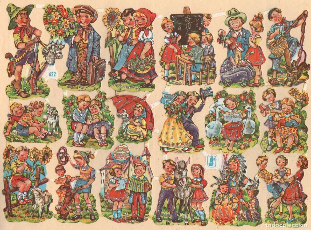 Collectionnisme Cartes &agrave; collectionner massicot&eacute;es anciennes: ANTIGUA L&Aacute;MINA DE CROMOS TROQUELADOS WS 622 CON PURPURINA