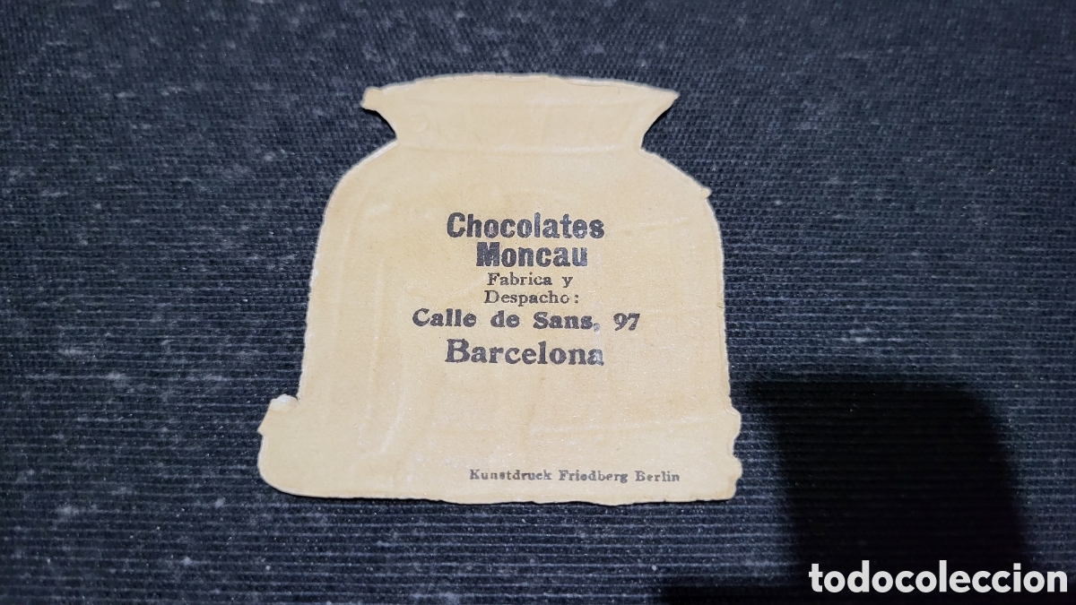 Coleccionismo cromos troquelados antiguos: Cromo troquelado chocolate Moncau - Foto 2