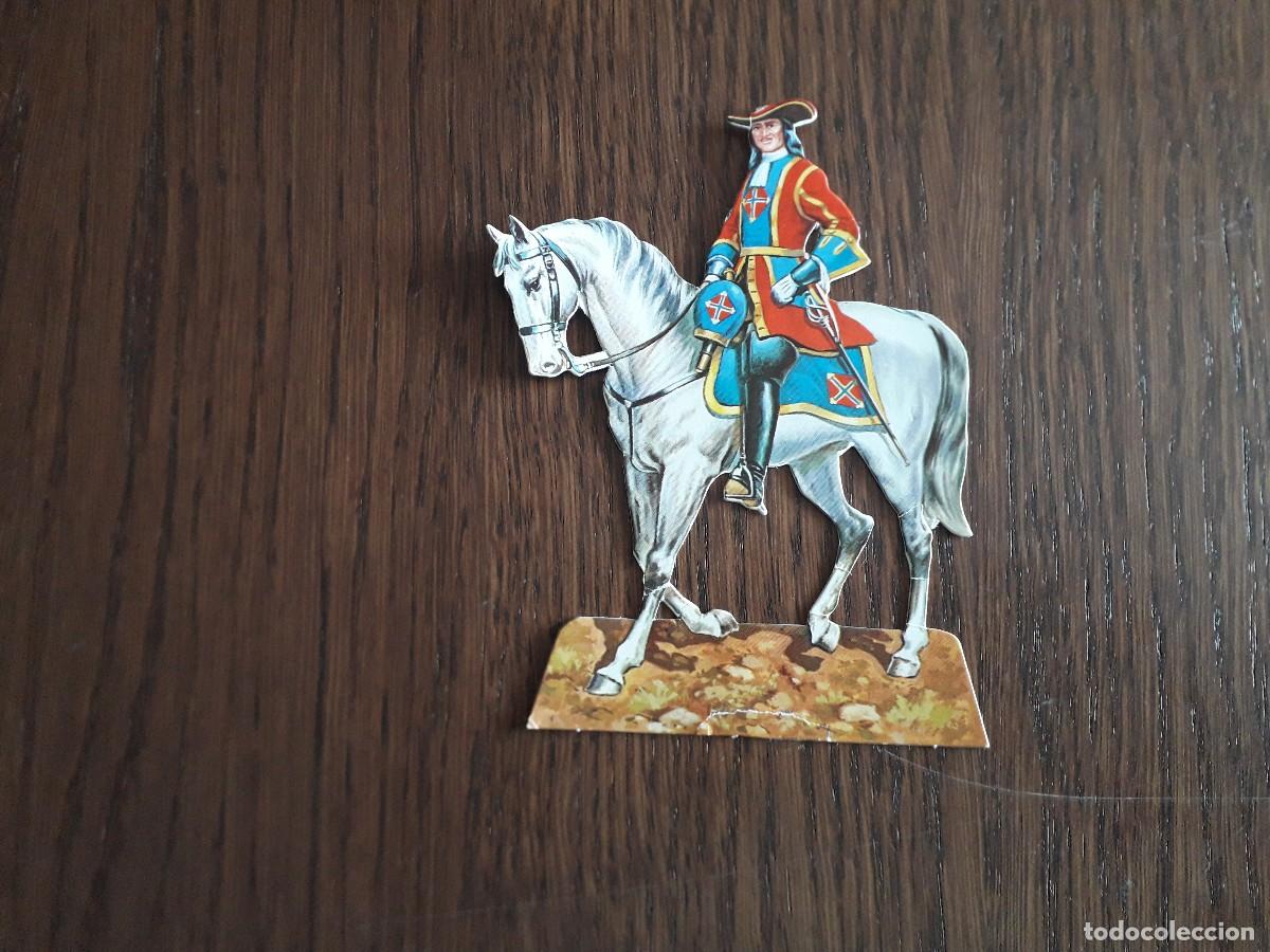 Sammeln alte gestanzte Sammelbilder: cromo troquelado de uniformes militares, serie A-5 Espa&ntilde;a, caballeria de los Borbones, 1703