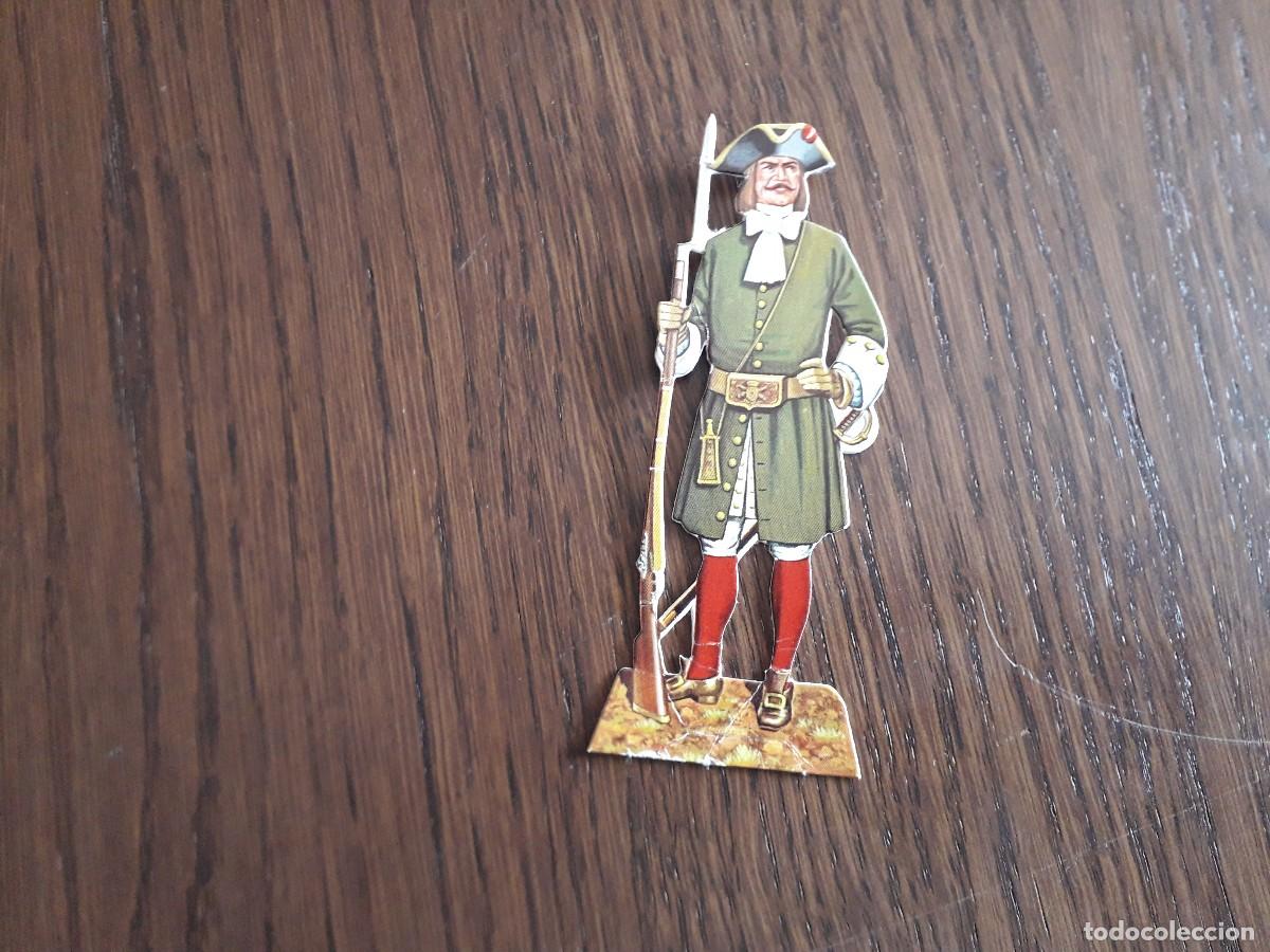 Sammeln alte gestanzte Sammelbilder: cromo troquelado de uniformes militares, serie A-5 Espa&ntilde;a, infanter&iacute;a de los borbones.