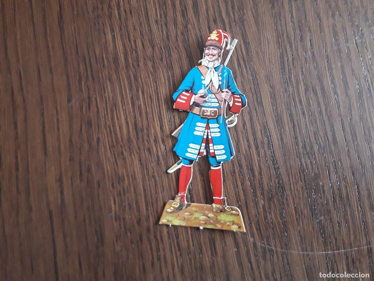 Sammeln alte gestanzte Sammelbilder: cromo troquelado de uniformes militares, serie A-5 Espa&ntilde;a, infanter&iacute;a de los borbones.