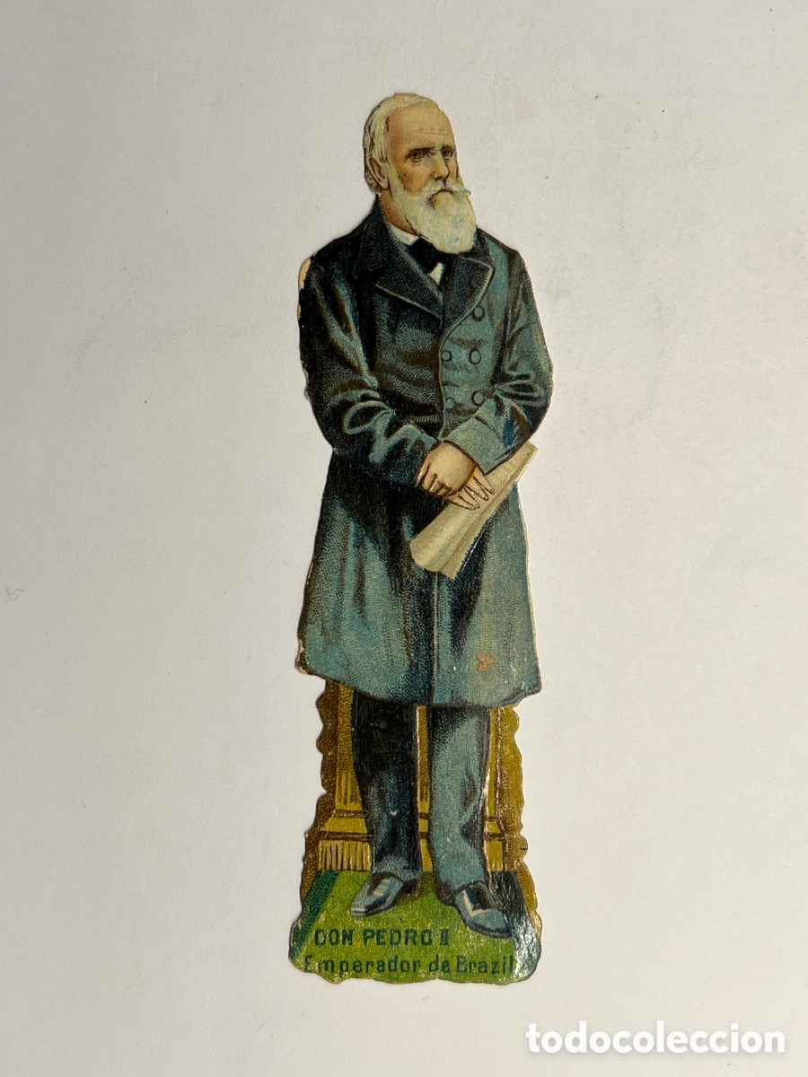 Sammeln alte gestanzte Sammelbilder: CROMO TROQUELADO Don Pedro II Emperador de Brazil .. (h.1920?)
