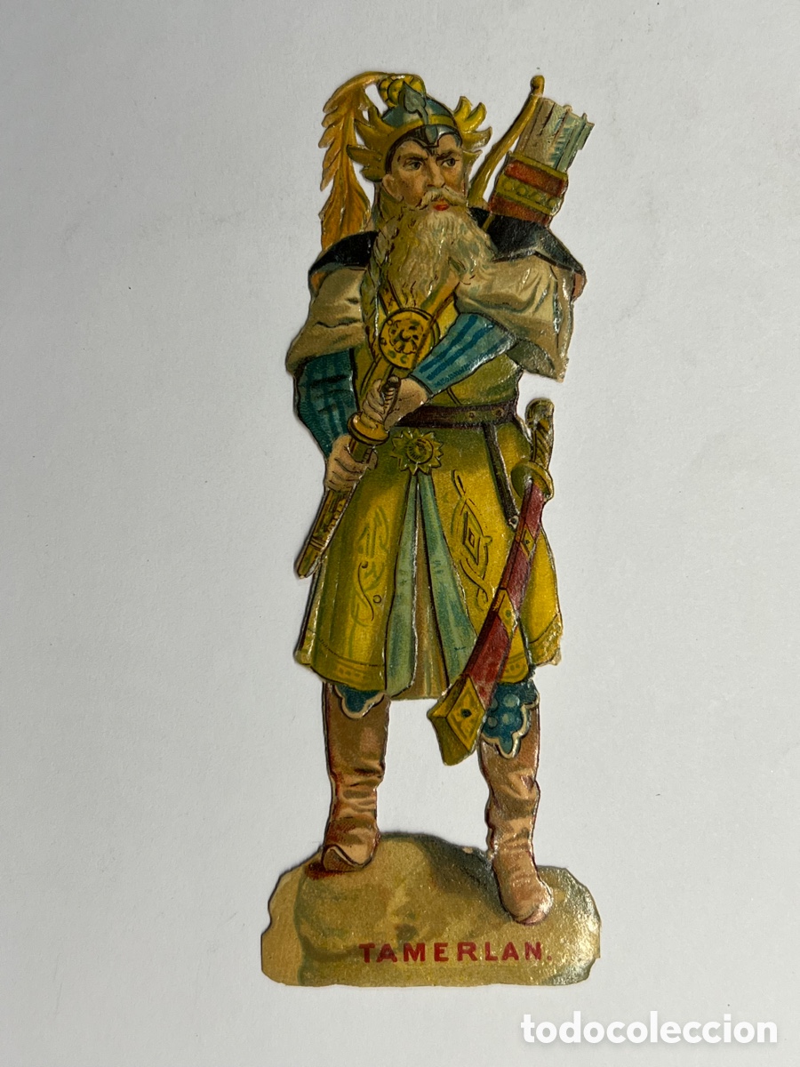 Sammeln alte gestanzte Sammelbilder: CROMO TROQUELADO TAMERL&Aacute;N. Guerrero Mongol.. (h.1920?)
