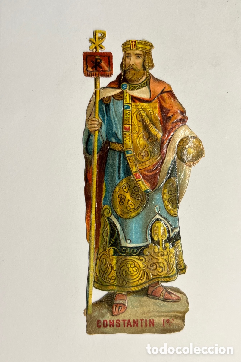 Sammeln alte gestanzte Sammelbilder: CROMO TROQUELADO CONSTANTINO I, Emperador Romano .. (h.1920?)
