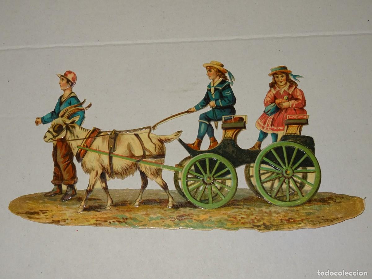 Sammeln alte gestanzte Sammelbilder: (MCAJA) CROMO ANTIGUO TROQUELADO - ROM&Aacute;NTICO - 16X9CM, SE&Ntilde;ALES DE USO