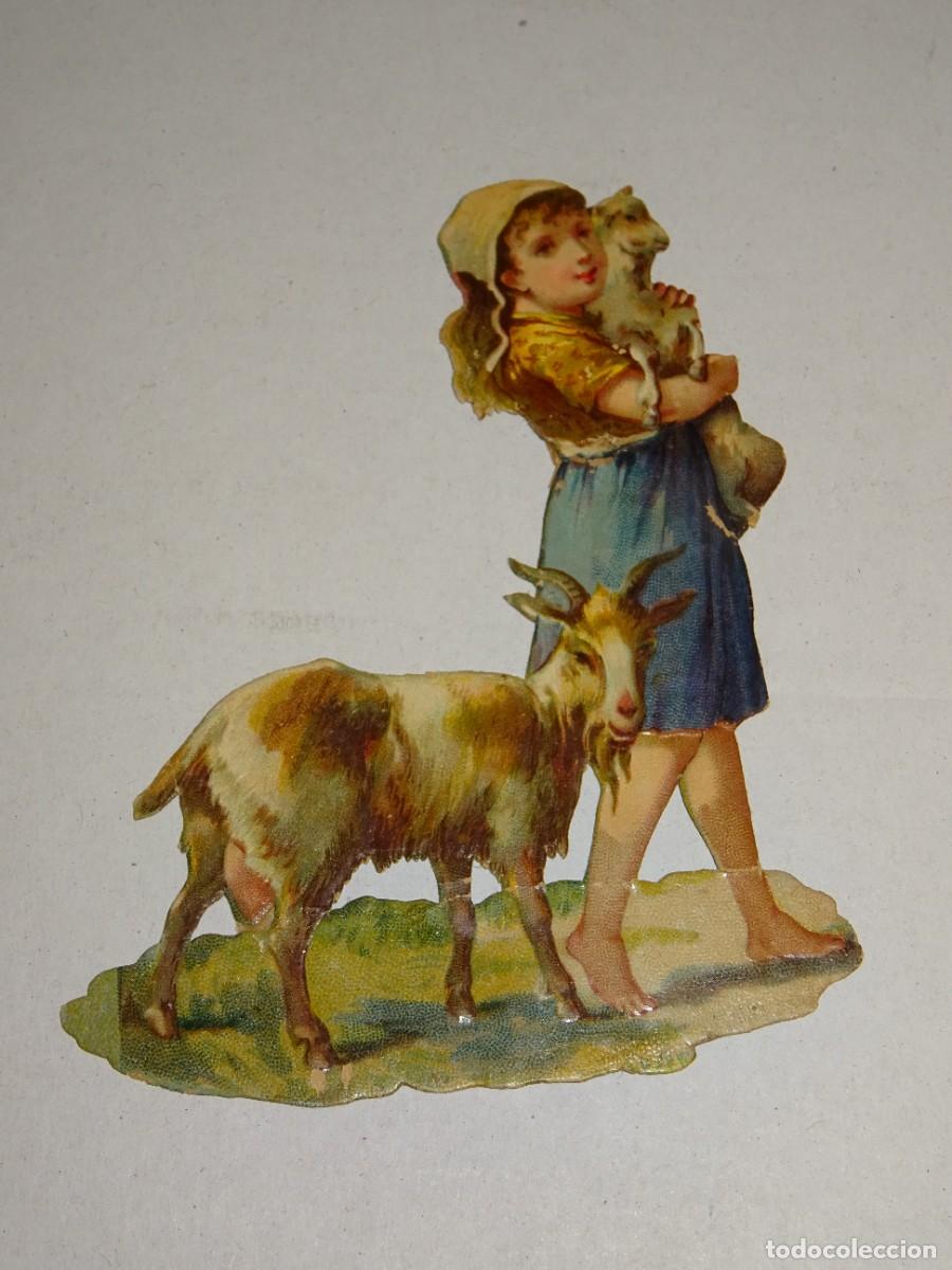 Collectable Antique Stamped Cards: (MA) CROMO TROQUELADO ANTIGUO ROM&Aacute;NTICO - 7,5X10CM, SE&Ntilde;ALES DE USO