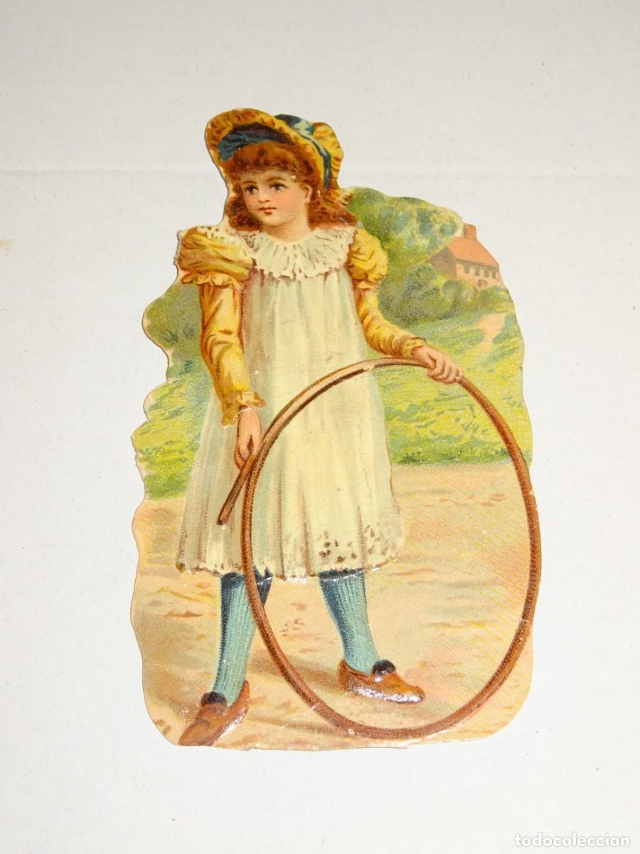 Collectable Antique Stamped Cards: (MA) CROMO TROQUELADO ANTIGUO ROM&Aacute;NTICO - 6X11CM, SE&Ntilde;ALES DE USO