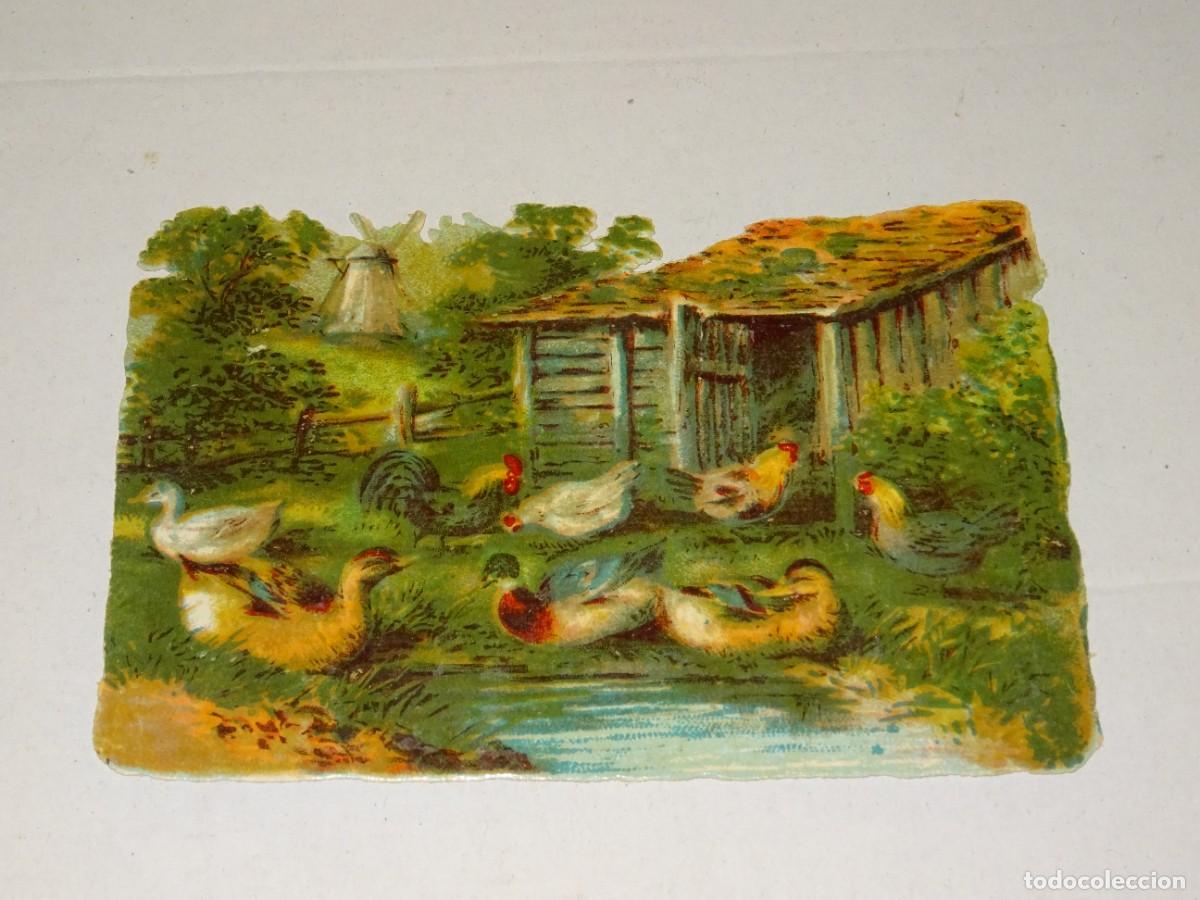 Collectable Antique Stamped Cards: (MA) CROMO TROQUELADO ANTIGUO TEMA AGRICULTURA, - 8,5X12CM, SE&Ntilde;ALES DE USO