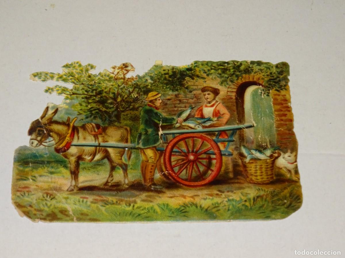 Collectable Antique Stamped Cards: (MA) CROMO TROQUELADO ANTIGUO TEMA AGRICULTURA, - 11X7,5CM, SE&Ntilde;ALES DE USO