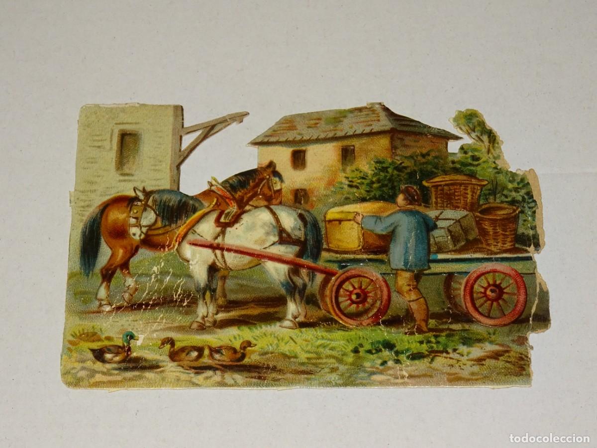 Collectable Antique Stamped Cards: (MA) CROMO TROQUELADO ANTIGUO TEMA AGRICULTURA, - 11X7,5CM, SE&Ntilde;ALES DE USO