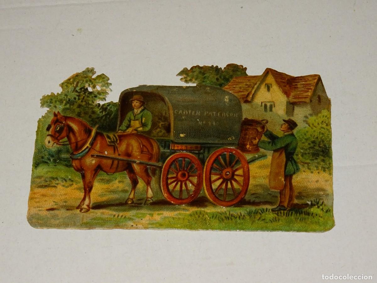 Colecionismo Cromos recortados antigos: (MA) CROMO TROQUELADO ANTIGUO TEMA AGRICULTURA, - 10,5X7,5CM, SE&Ntilde;ALES DE USO