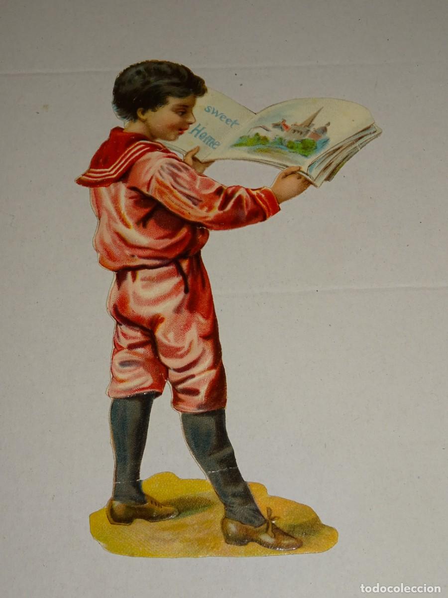 Sammeln alte gestanzte Sammelbilder: (MB) CROMO ANTIGUO TROQUELADO ROM&Aacute;NTICO - 17X11CM, SE&Ntilde;ALES DE USO