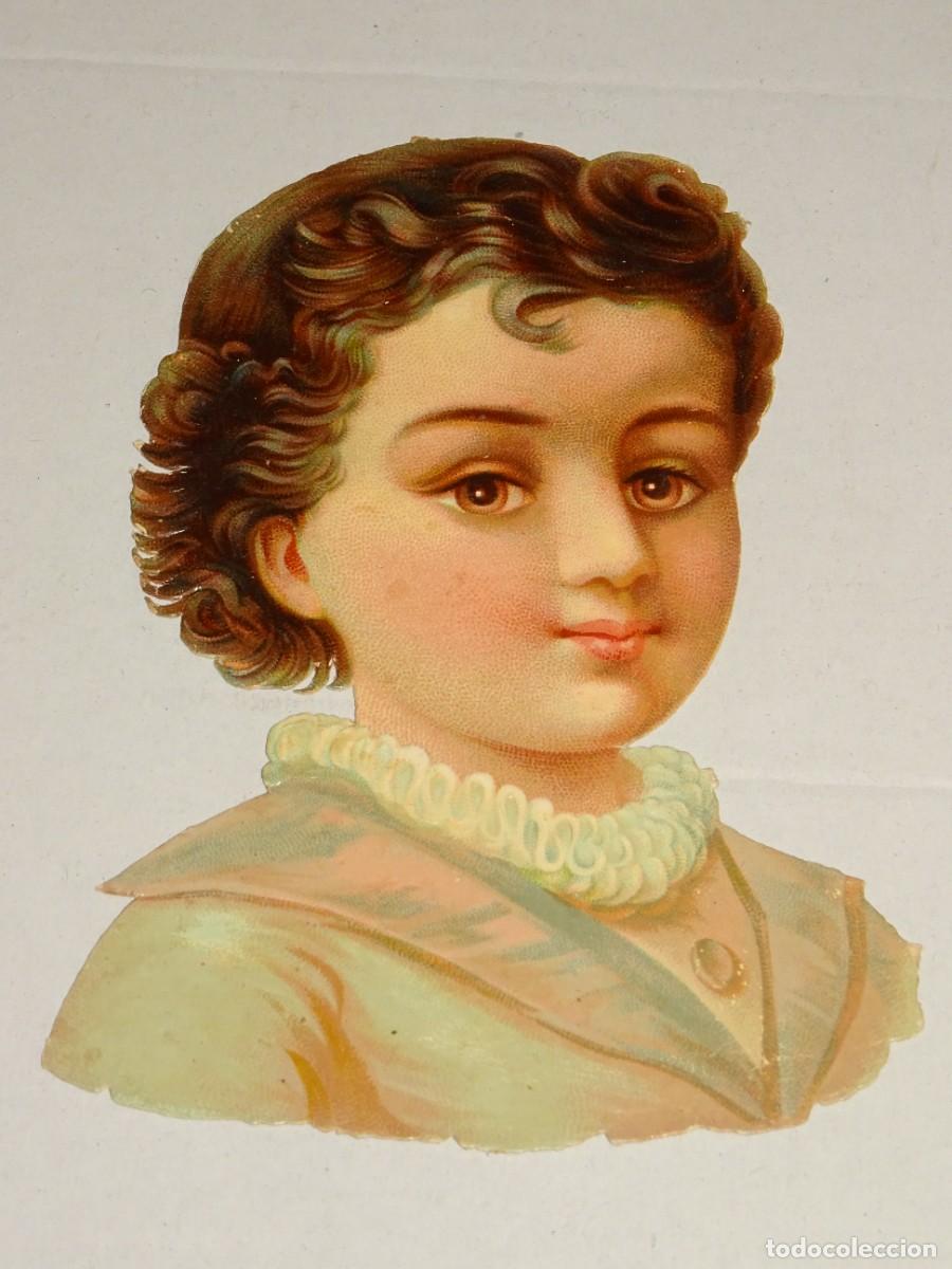 Sammeln alte gestanzte Sammelbilder: (MB) CROMO ANTIGUO TROQUELADO ROM&Aacute;NTICO - 12X9CM, SE&Ntilde;ALES DE USO