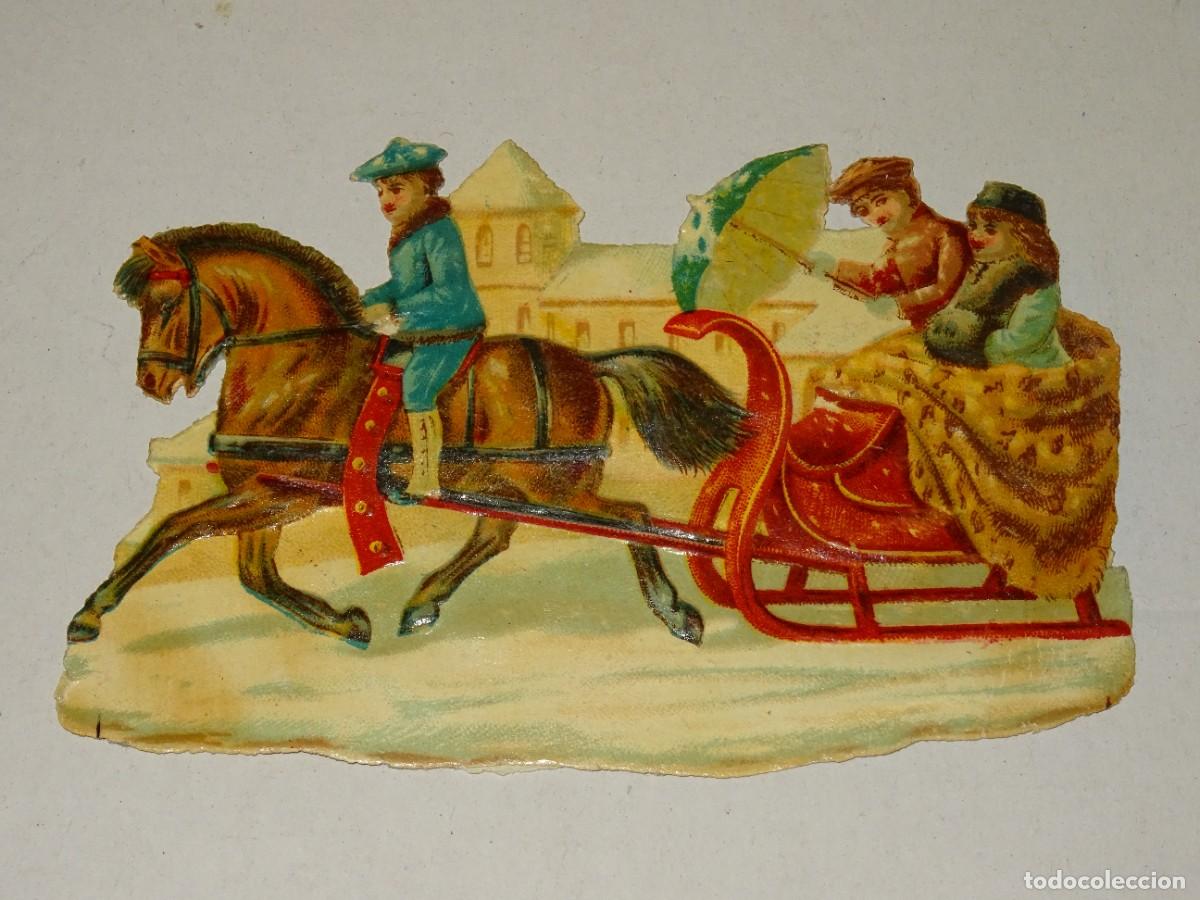 Colecionismo Cromos recortados antigos: (MB) CROMO ANTIGUO TROQUELADO ROM&Aacute;NTICO - 7,5X11,5CM, SE&Ntilde;ALES DE USO