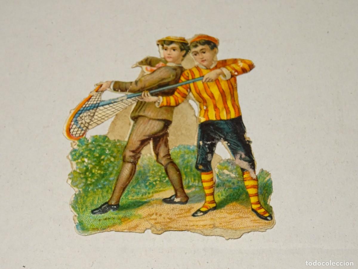 Sammeln alte gestanzte Sammelbilder: (MB) CROMO ANTIGUO TROQUELADO ROM&Aacute;NTICO - 6X5CM, SE&Ntilde;ALES DE USO