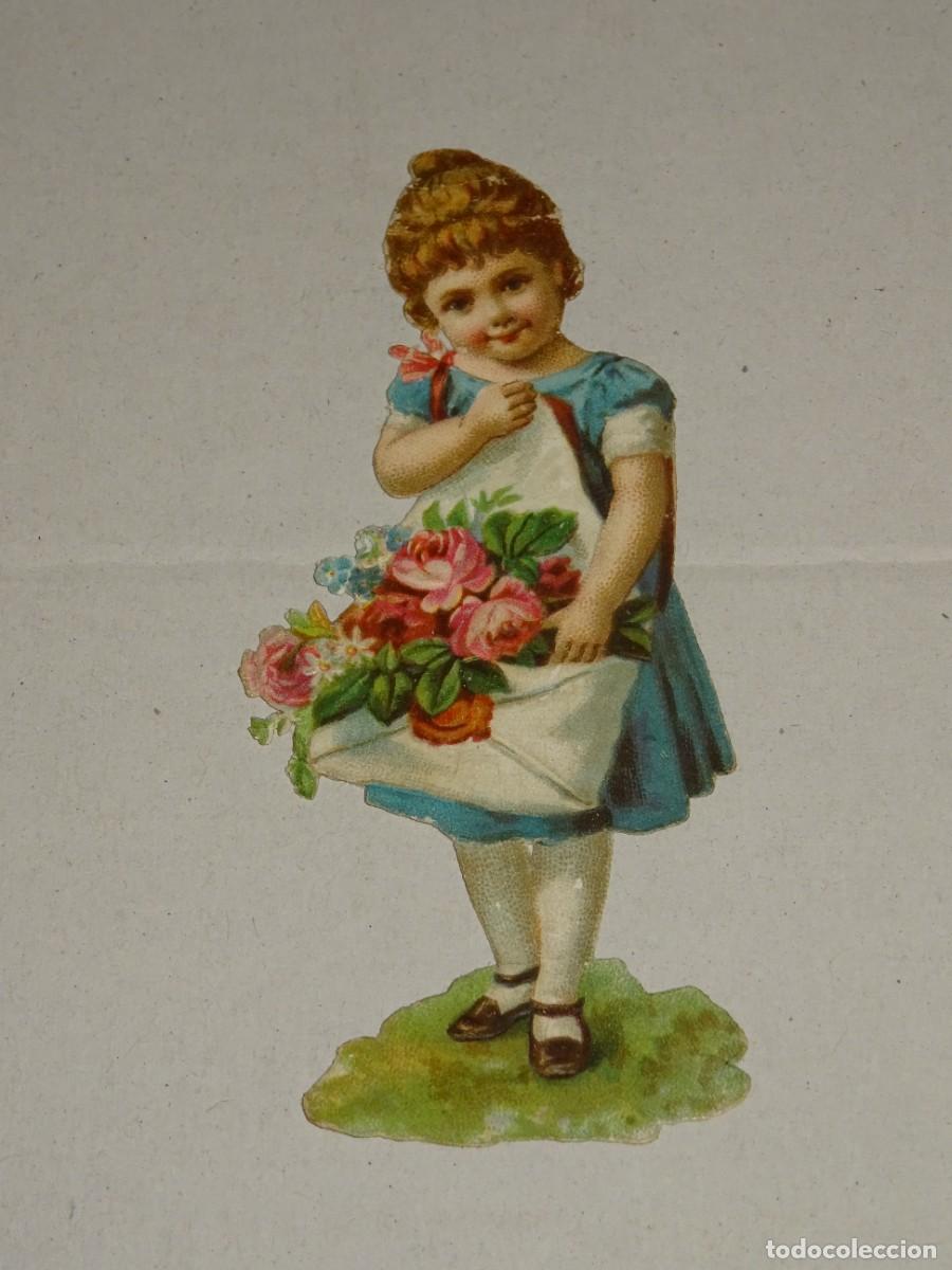 Sammeln alte gestanzte Sammelbilder: (MB) CROMO ANTIGUO TROQUELADO ROM&Aacute;NTICO - 8X3,5CM, SE&Ntilde;ALES DE USO