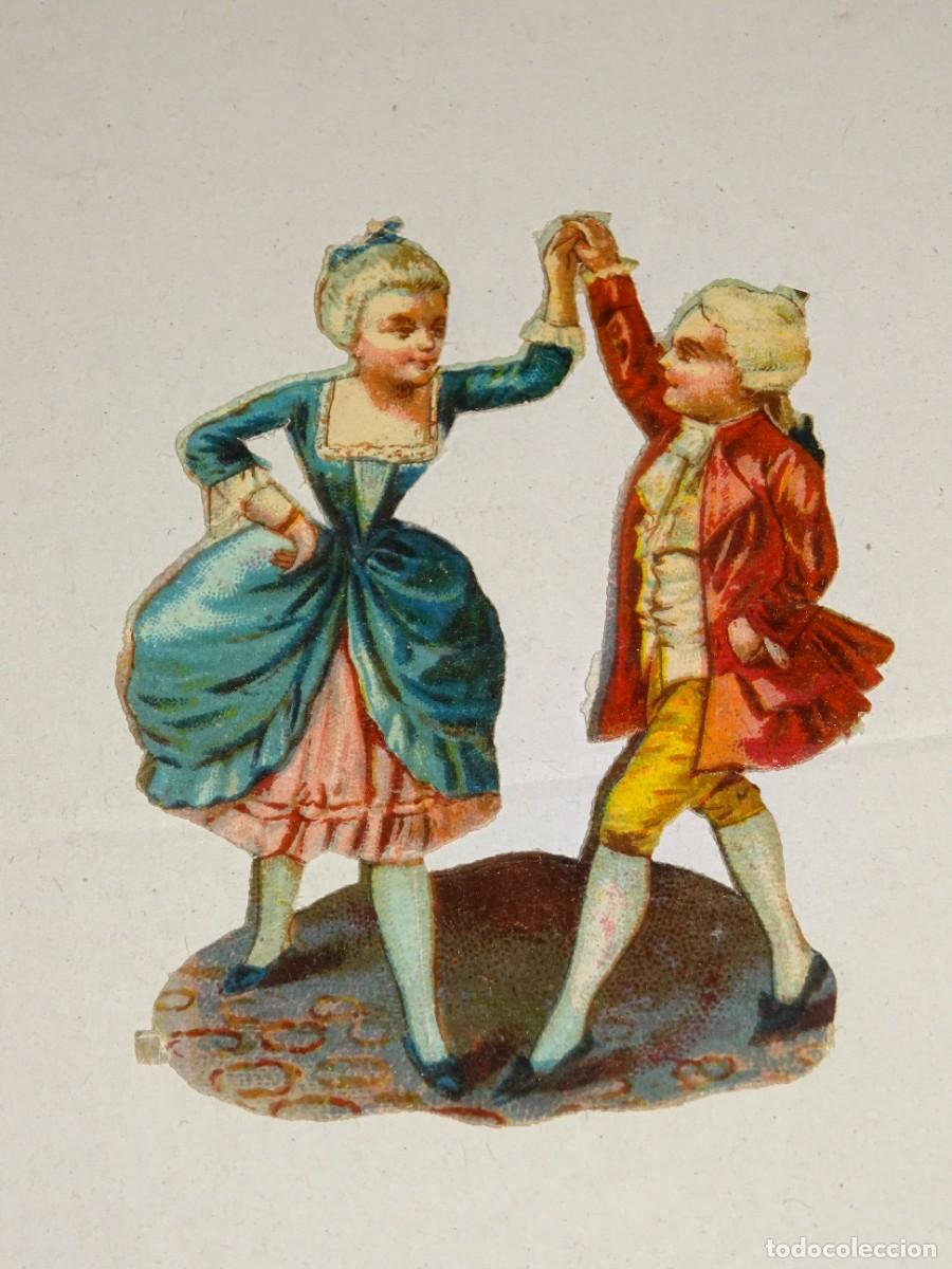 Sammeln alte gestanzte Sammelbilder: (MB) CROMO ANTIGUO TROQUELADO ROM&Aacute;NTICO - 8X6CM, SE&Ntilde;ALES DE USO