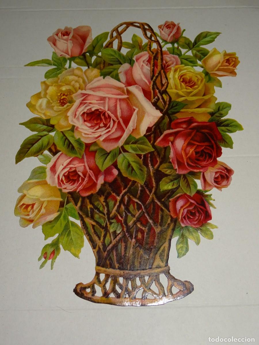 Sammeln alte gestanzte Sammelbilder: (MB) CROMO ANTIGUO TROQUELADO ROM&Aacute;NTICO - 18X24CM, SE&Ntilde;ALES DE USO