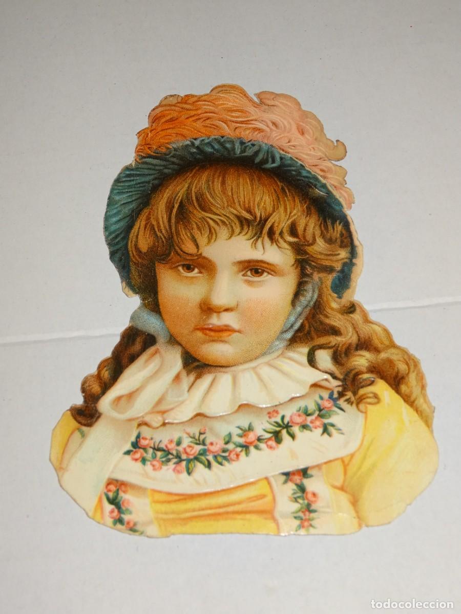 Coleccionismo Cromos troquelados antiguos: (MP) CROMO TROQUELADO ANTIGUO ROM&Aacute;NTICO - 8,5X12CM, SE&Ntilde;ALES DE USO