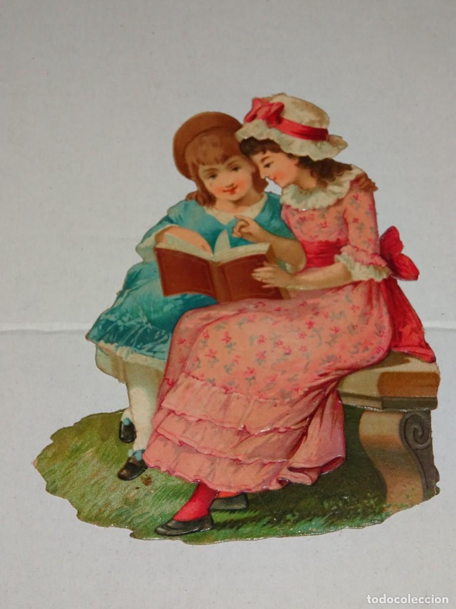 Colecionismo Cromos recortados antigos: (MS) CROMO TROQUELADO ANTIGUO ROM&Aacute;NTICO - 10X8,5CM, SE&Ntilde;ALES DE USO