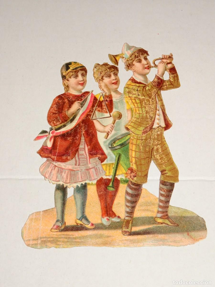 Colecionismo Cromos recortados antigos: (MP) CROMO TROQUELADO ANTIGUO ROM&Aacute;NTICO - 12,5X10CM, SE&Ntilde;ALES DE USO
