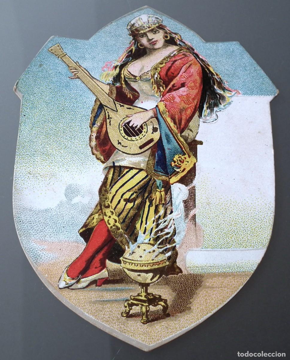 Sammeln alte gestanzte Sammelbilder: CROMO TROQUELADO PARA FELICITAR LAS FIESTAS DE NAVIDAD DE PRINCIPIOS 1900