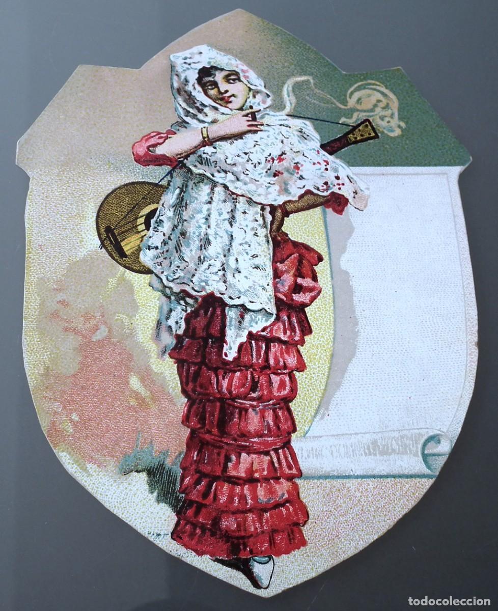 Sammeln alte gestanzte Sammelbilder: CROMO TROQUELADO PARA FELICITAR LAS FIESTAS DE NAVIDAD DE PRINCIPIOS 1900