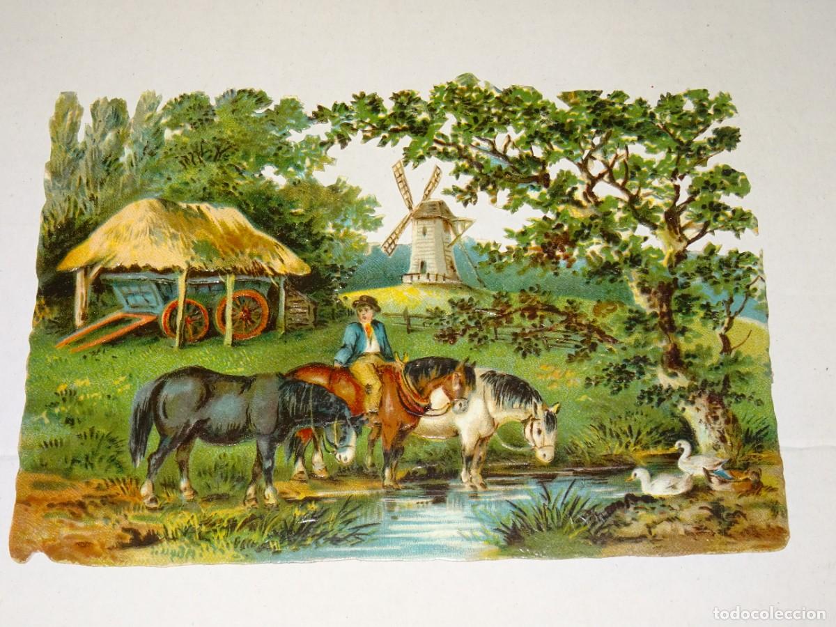 Colecionismo Cromos recortados antigos: (MA) CROMO TROQUELADO ANTIGUO 12X17CM, SE&Ntilde;ALES DE USO