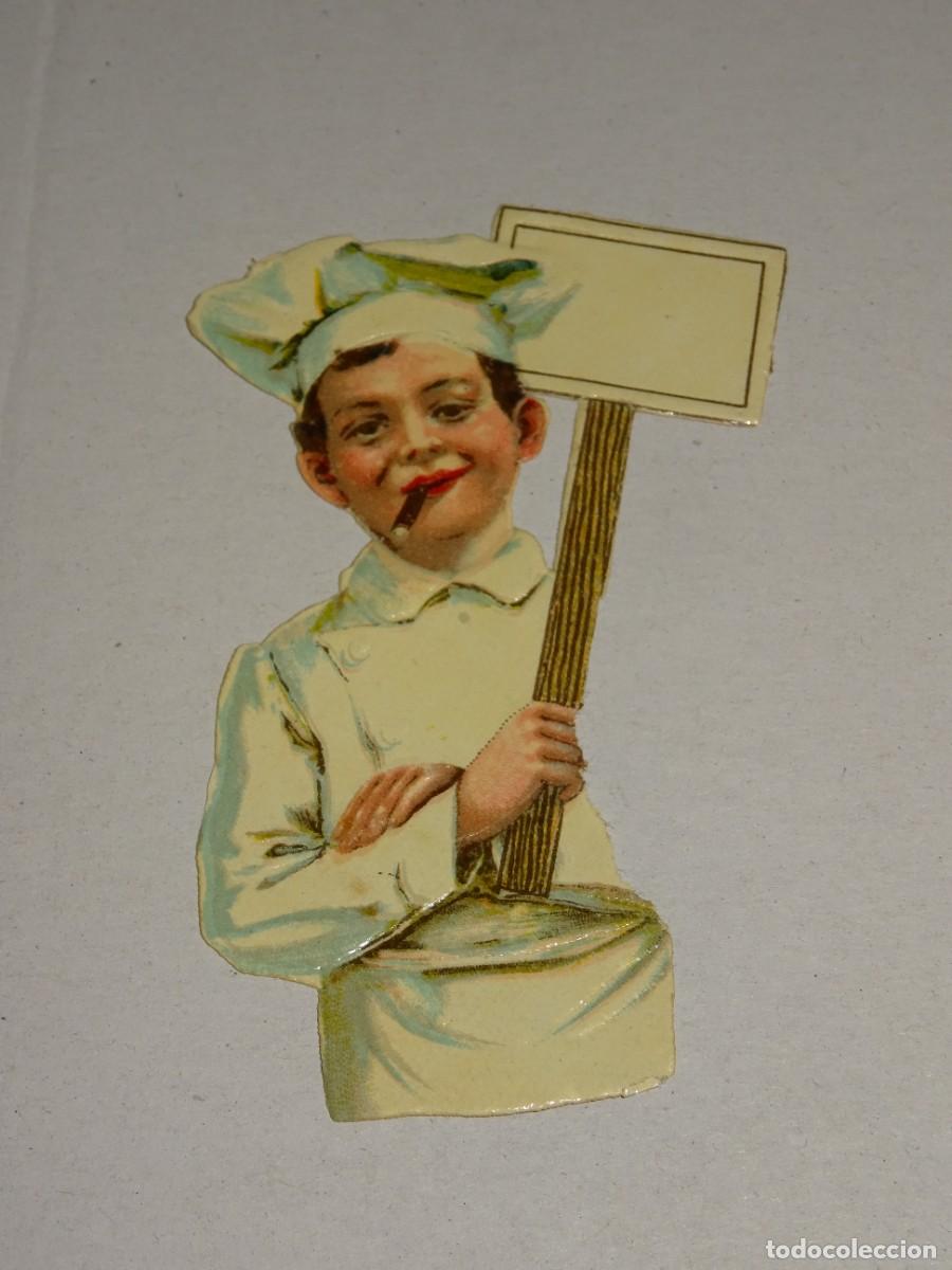 Colecionismo Cromos recortados antigos: (MK) CROMO TROQUELADO ANTIGUO - 8,5X4,5CM, SE&Ntilde;ALES DE USO