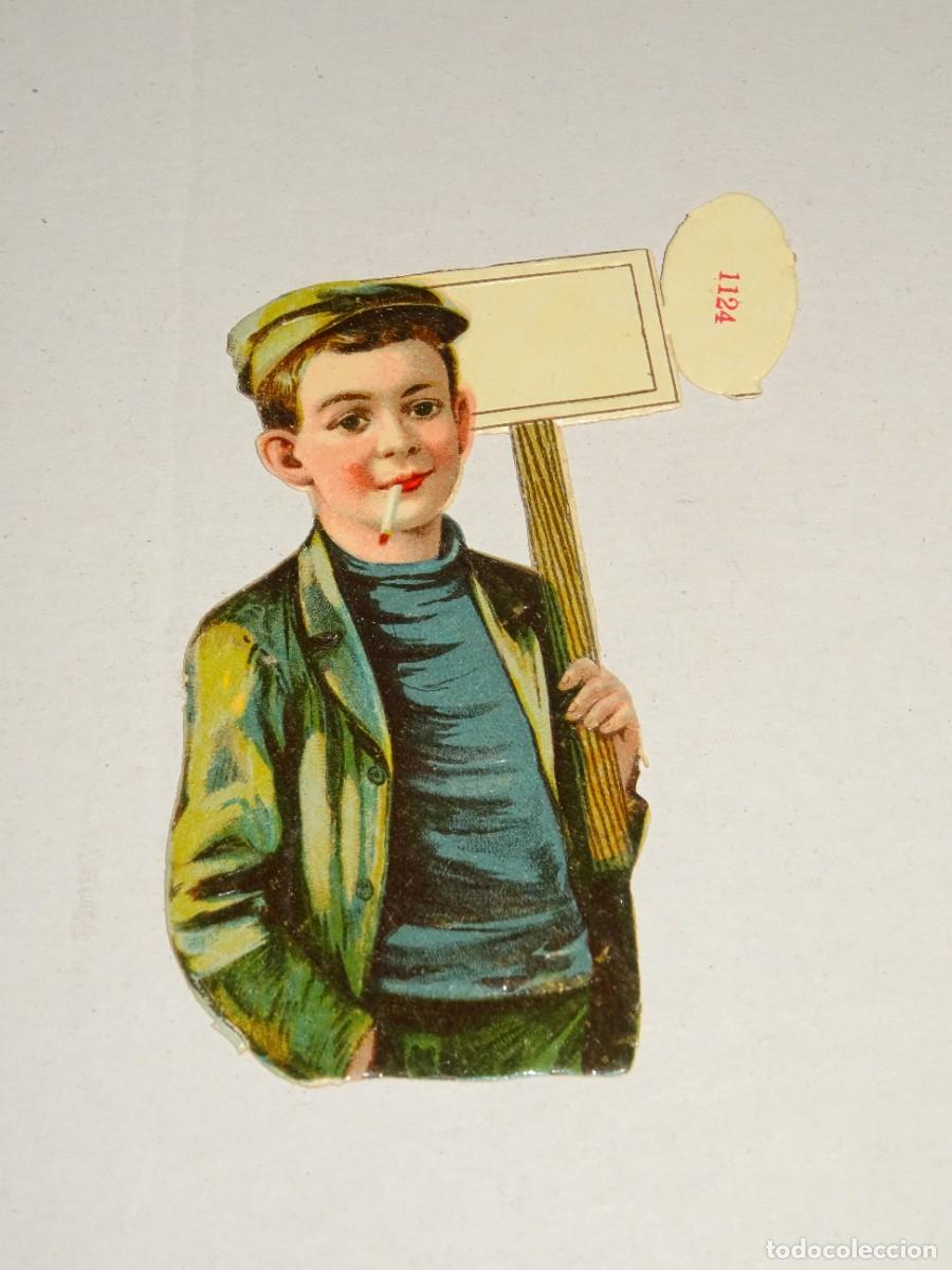 Colecionismo Cromos recortados antigos: (MK) CROMO TROQUELADO ANTIGUO - 8,5X4,5CM, SE&Ntilde;ALES DE USO