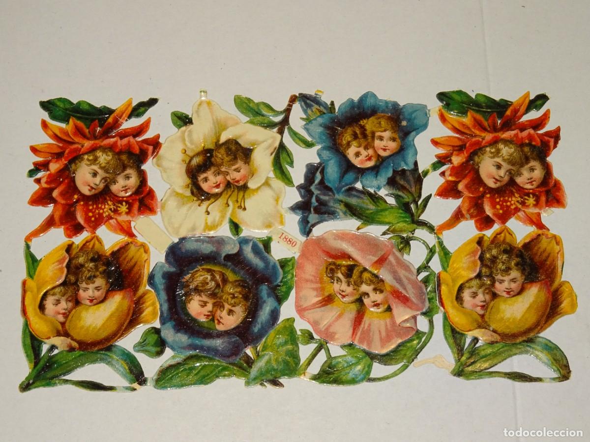 Collectable Antique Stamped Cards: (MK) CROMO TROQUELADO ANTIGUO - 20X12CM, SE&Ntilde;ALES DE USO