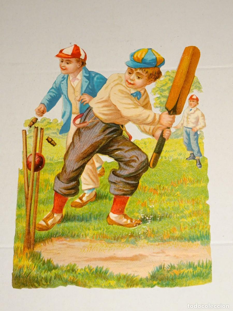 Colecionismo Cromos recortados antigos: (MK) CROMO TROQUELADO ANTIGUO ROM&Aacute;NTICO - 10,5X15CM - SE&Ntilde;ALES DE USO