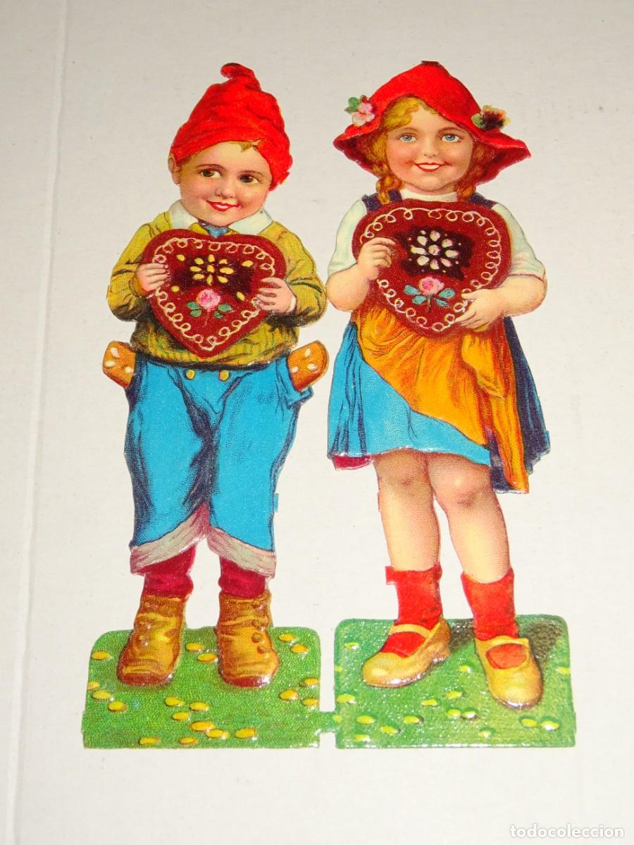 Colecionismo Cromos recortados antigos: (MK) CROMO ANTIGUO TROQUELADO - 16X9,5CM, SE&Ntilde;ALES DE USO NORMALES
