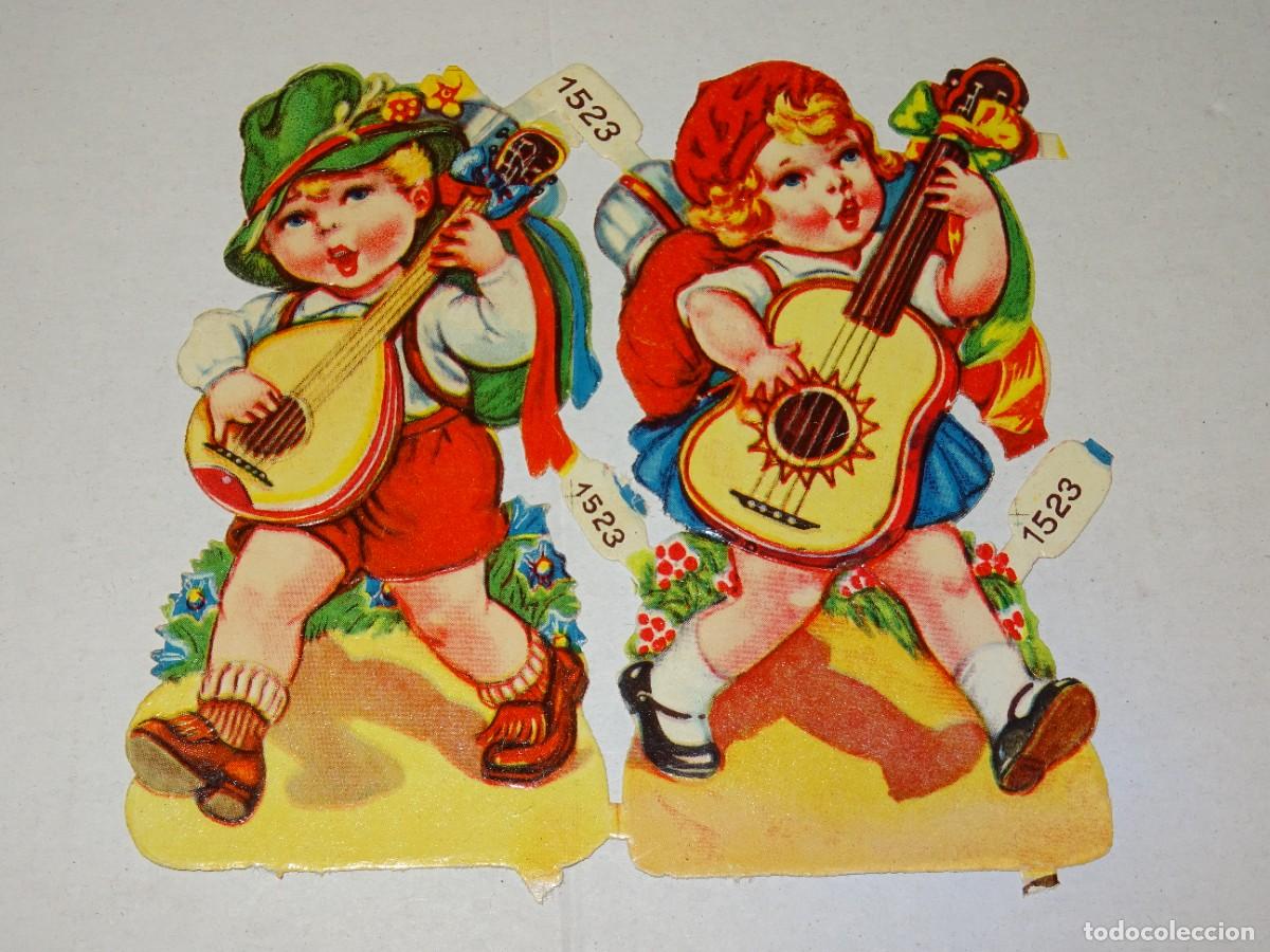 Colecionismo Cromos recortados antigos: (MK) CROMO ANTIGUO TROQUELADO 1523 - 11X11CM, SE&Ntilde;ALES DE USO NORMALES