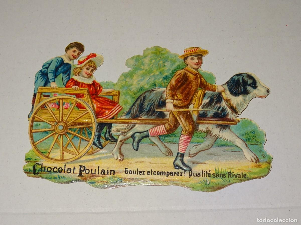 Collezionismo Figurine ritagliate antiche: (MK) CROMO TROQUELADO ANTIGUO CHOCOLAT POULAIN - 11,5X7,5CM - SE&Ntilde;ALES DE USO