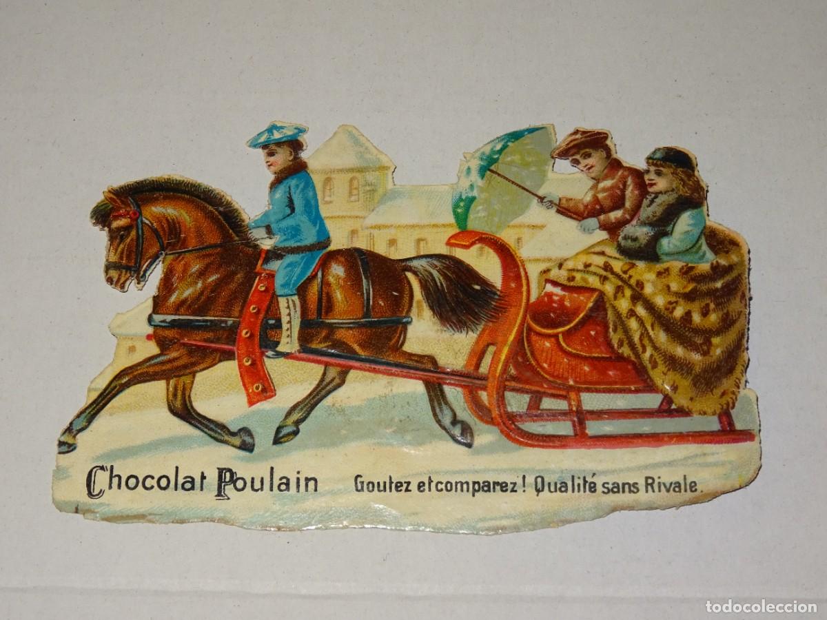 Collezionismo Figurine ritagliate antiche: (MK) CROMO TROQUELADO ANTIGUO CHOCOLAT POULAIN - 11,5X7,5CM - SE&Ntilde;ALES DE USO