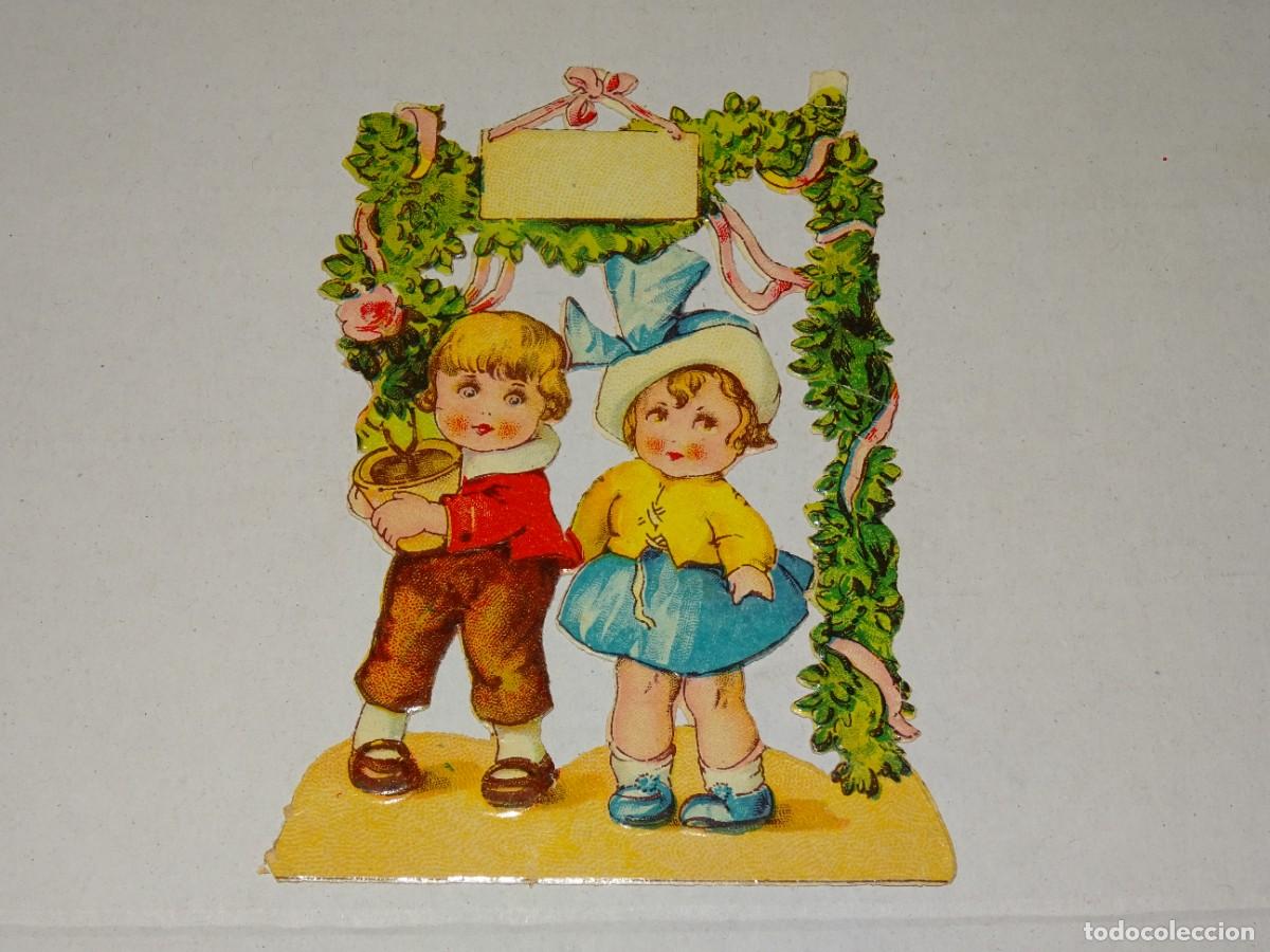 Colecionismo Cromos recortados antigos: (MK) CROMO TROQUELADO ANTIGUO - 10X7,5CM - SE&Ntilde;ALES DE USO NORMAL