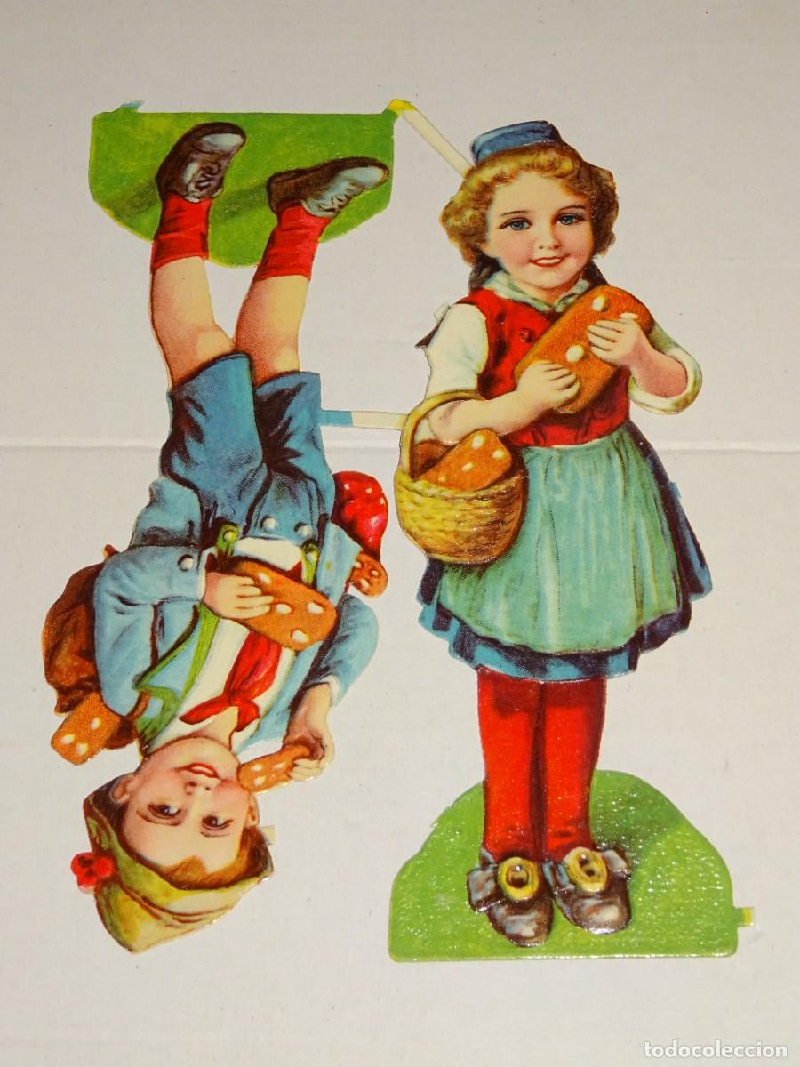 Colecionismo Cromos recortados antigos: (MK) CROMO TROQUELADO ANTIGUO 5 - 16,5X12CM - SE&Ntilde;ALES DE USO NORMAL