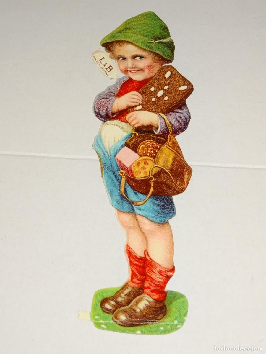 Colecionismo Cromos recortados antigos: (MK) CROMO TROQUELADO ANTIGUO - 18,5X6CM - SE&Ntilde;ALES DE USO NORMAL