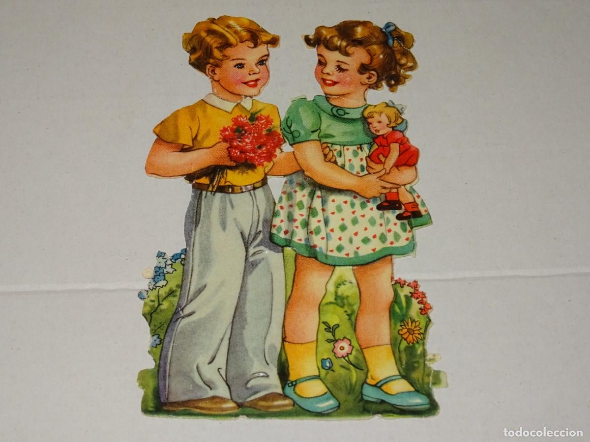 Colecionismo Cromos recortados antigos: (MK) CROMO TROQUELADO ANTIGUO - 8X12CM - SE&Ntilde;ALES DE USO NORMAL