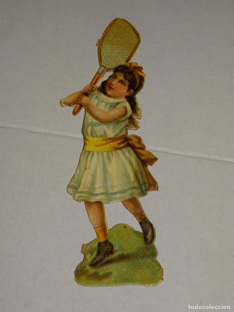 Colecionismo Cromos recortados antigos: (MK) CROMO TROQUELADO ANTIGUO - 4X12CM - SE&Ntilde;ALES DE USO NORMAL