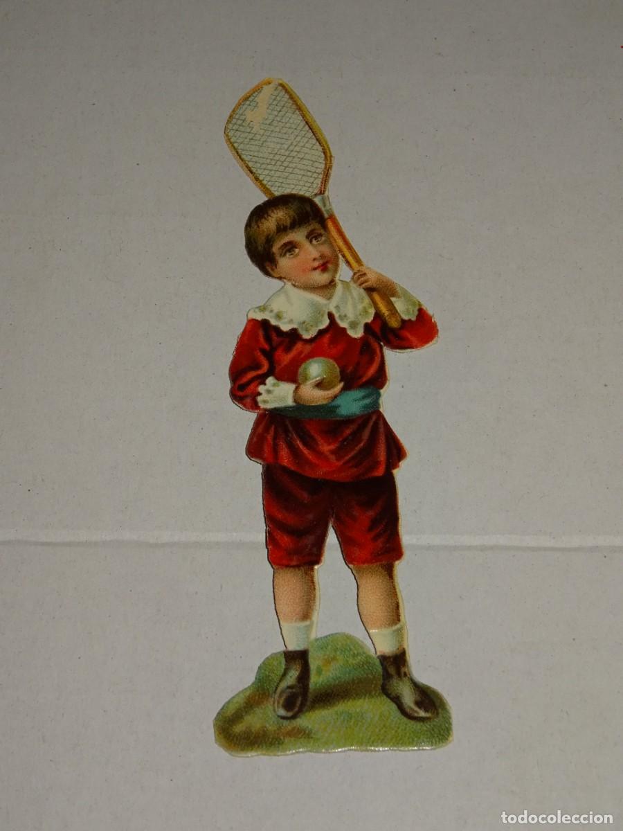 Colecionismo Cromos recortados antigos: (MK) CROMO TROQUELADO ANTIGUO - 4X12CM - SE&Ntilde;ALES DE USO NORMAL