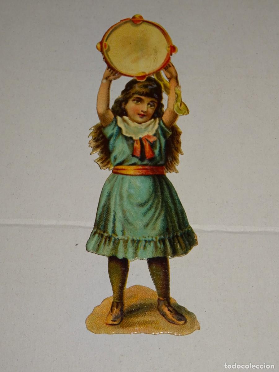 Colecionismo Cromos recortados antigos: (MK) CROMO TROQUELADO ANTIGUO - 4X12CM - SE&Ntilde;ALES DE USO NORMAL