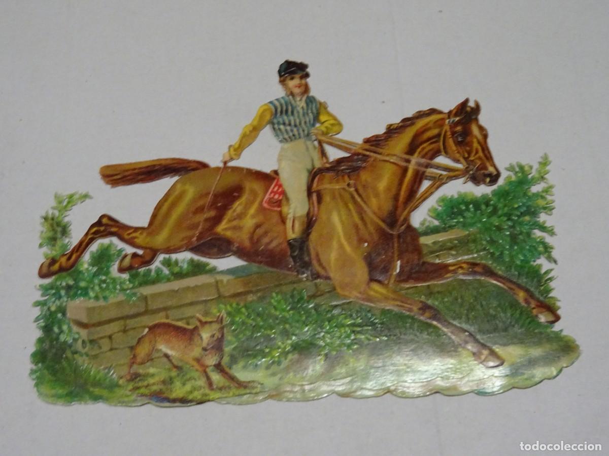 Colecionismo Cromos recortados antigos: (MB) CROMO ANTIGUO TROQUELADO 16X12CM - SE&Ntilde;ALES DE USO