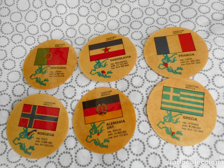 Colecionismo Cromos recortados antigos: ANTIGUOS 6 CROMOS BANDERAS PAISES EUROPA COLECCION NOCILLA