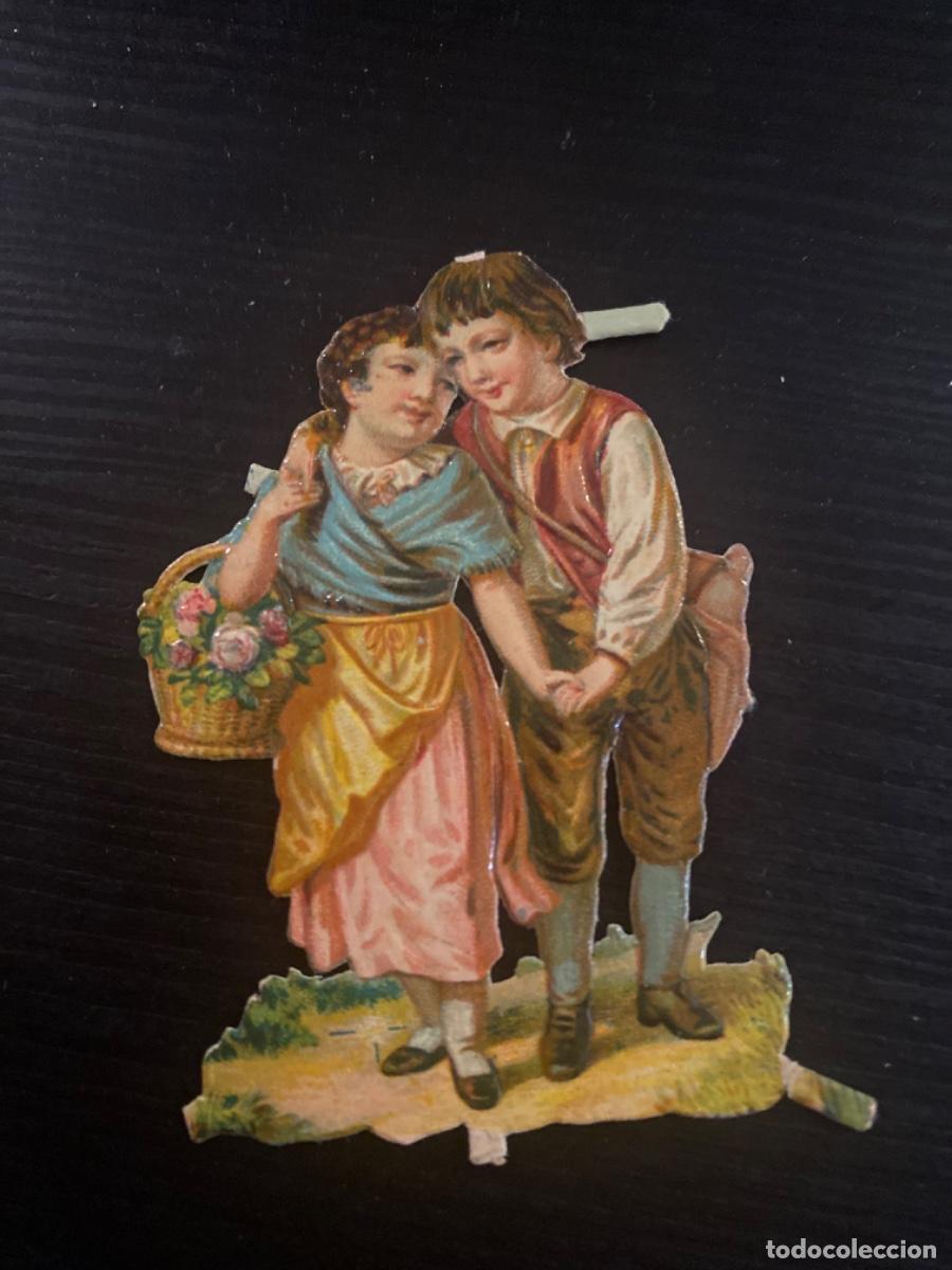 Colecionismo Cromos recortados antigos: Cromo troquelado publicidad f&aacute;brica de chocolates la industrial aragonesa Jaca