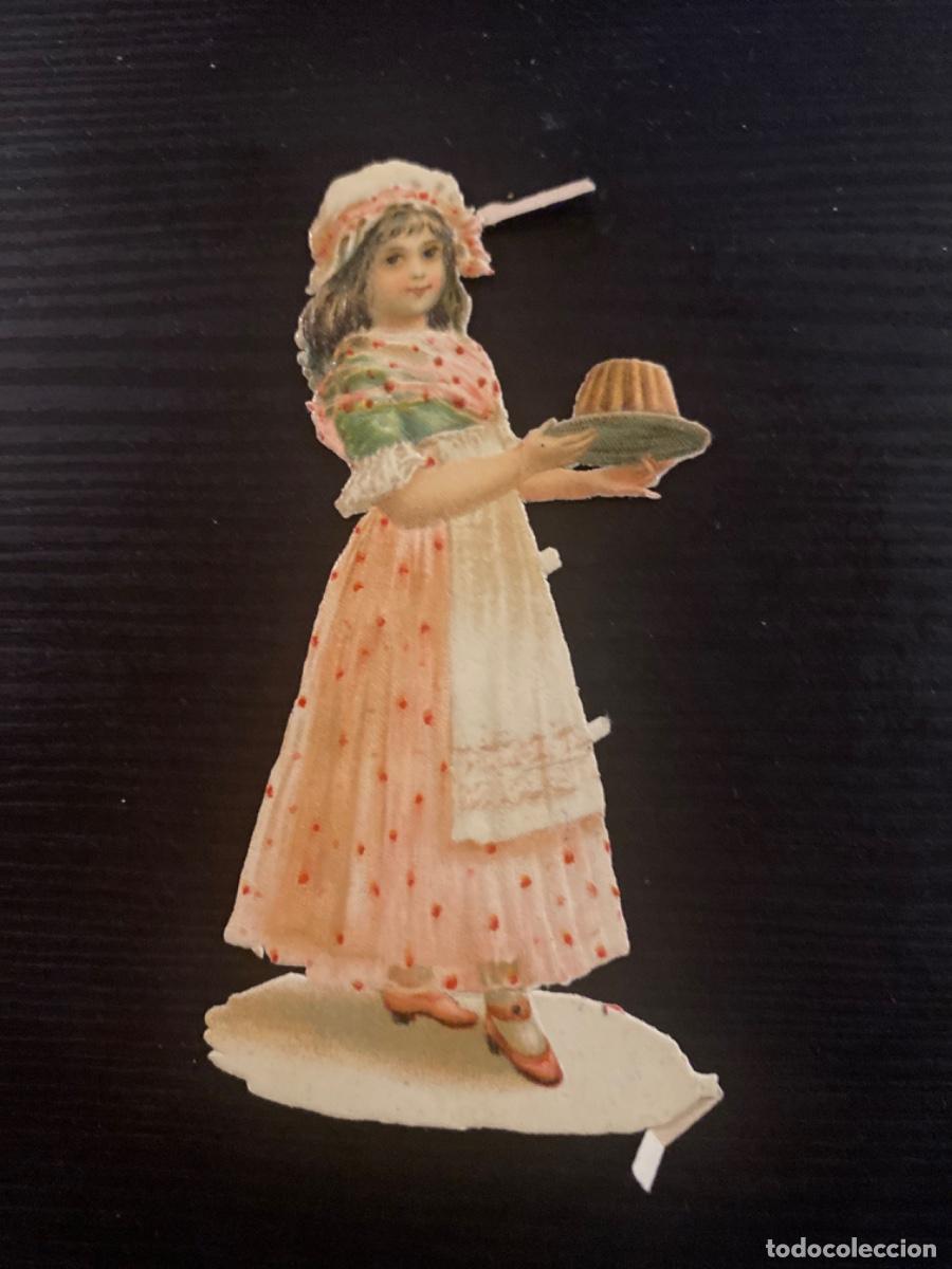 Colecionismo Cromos recortados antigos: Cromo troquelado publicidad f&aacute;brica de chocolates la industrial aragonesa Jaca
