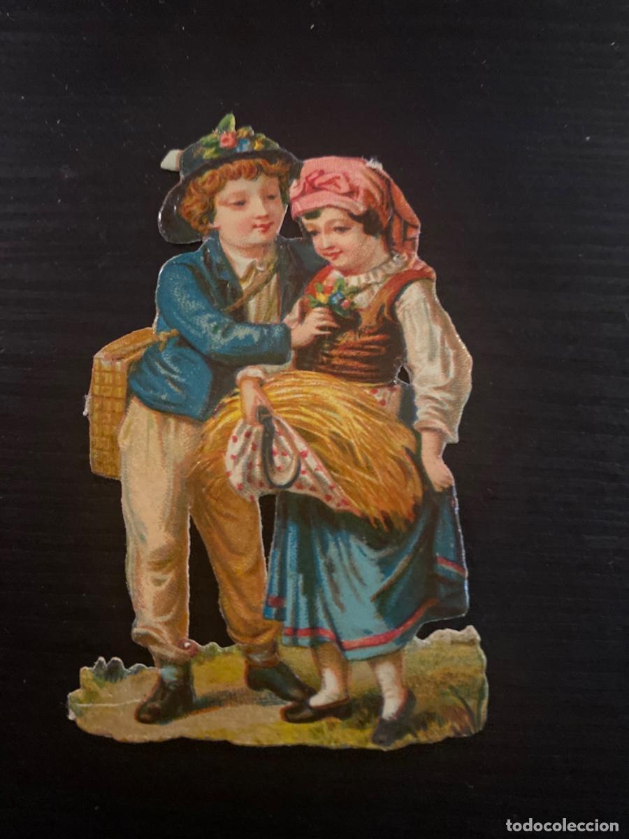 Colecionismo Cromos recortados antigos: Cromo troquelado publicidad f&aacute;brica de chocolates la industrial aragonesa Jaca