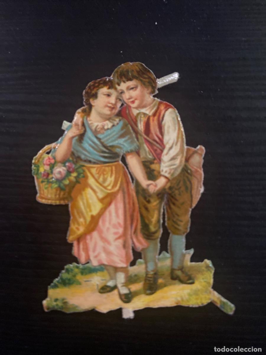 Colecionismo Cromos recortados antigos: Cromo troquelado publicidad f&aacute;brica de chocolates la industrial aragonesa Jaca